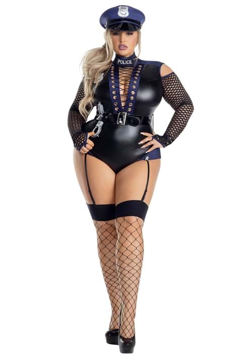 womens sexy plus size costume cop