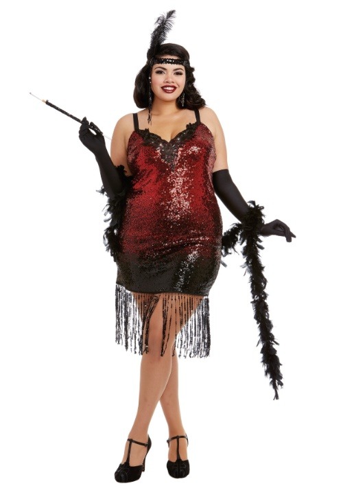 Curvy Plus Size Costumes For Women flapper 
