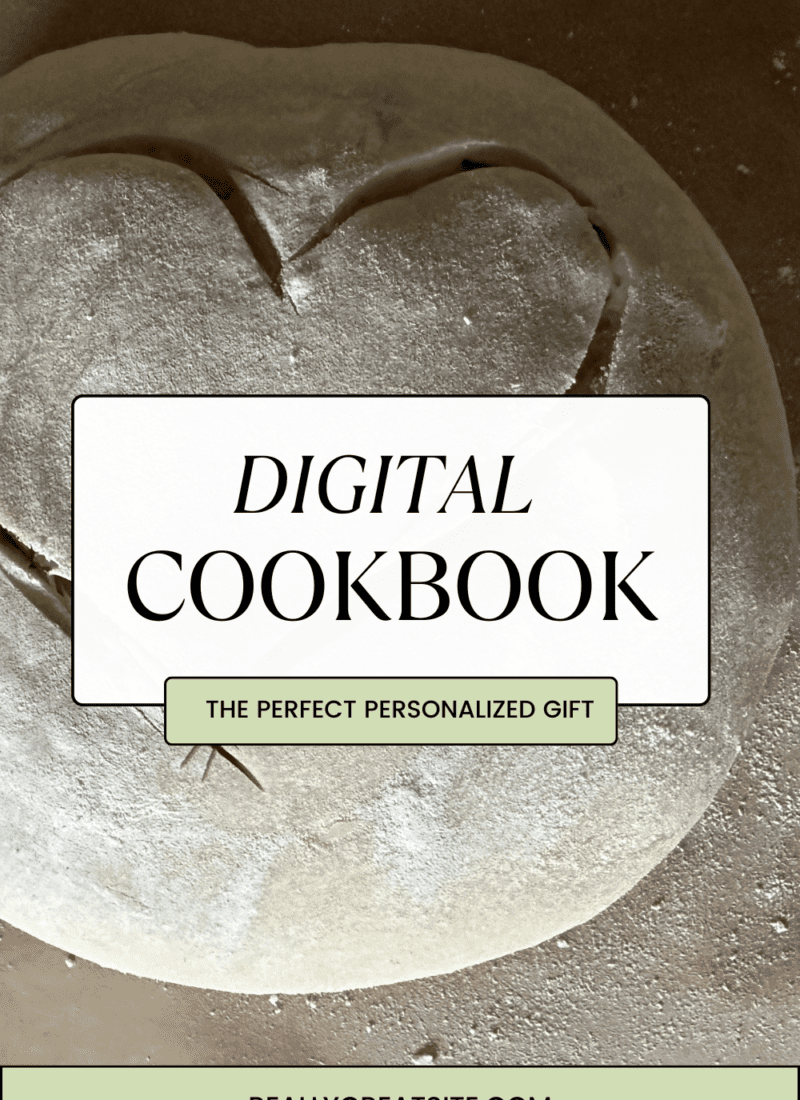 Digital cookbook digital recipe book