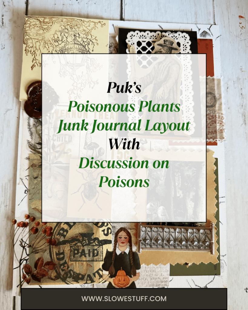 poisonous plants junk journal layout