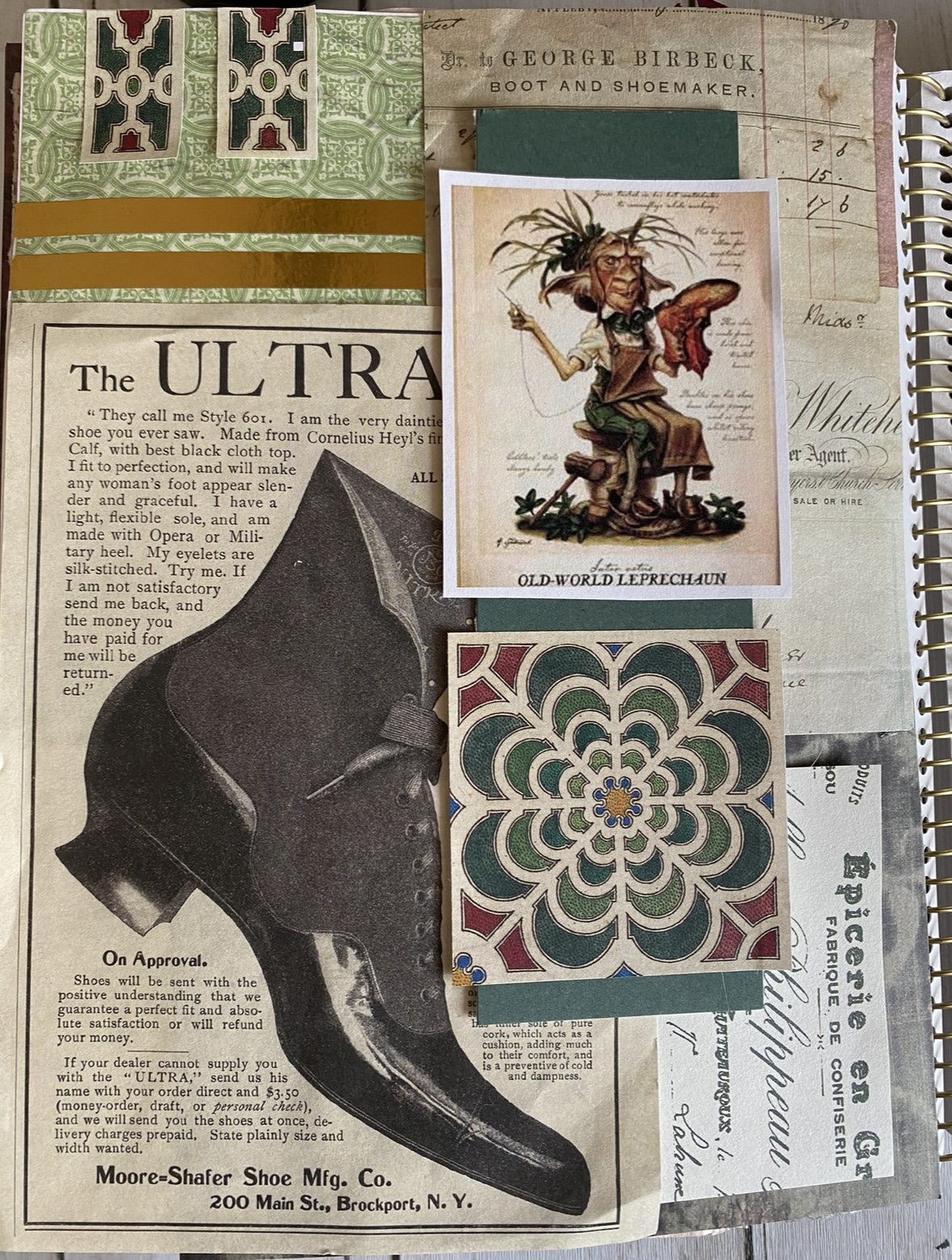 Leprechaun Junk Journal Page for St Patricks Day