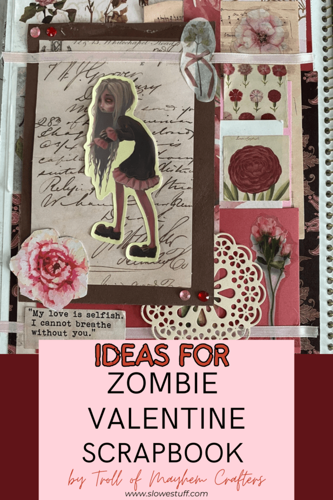 Scrapbook journal gothic valentine 