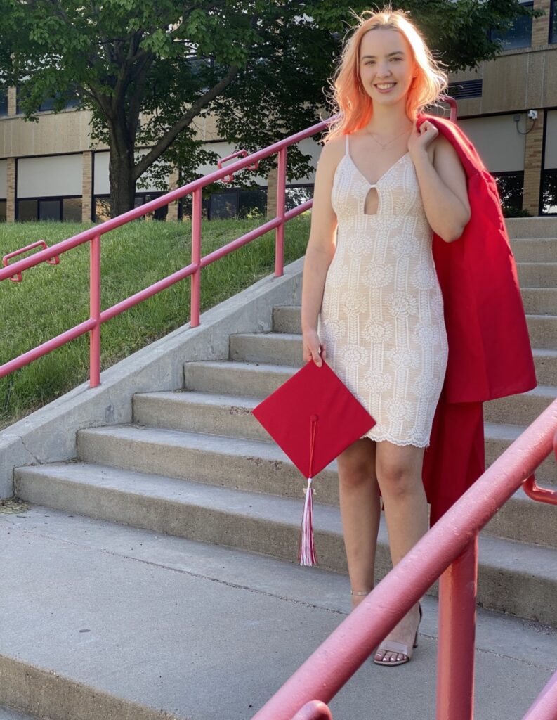 graduation gown and hood