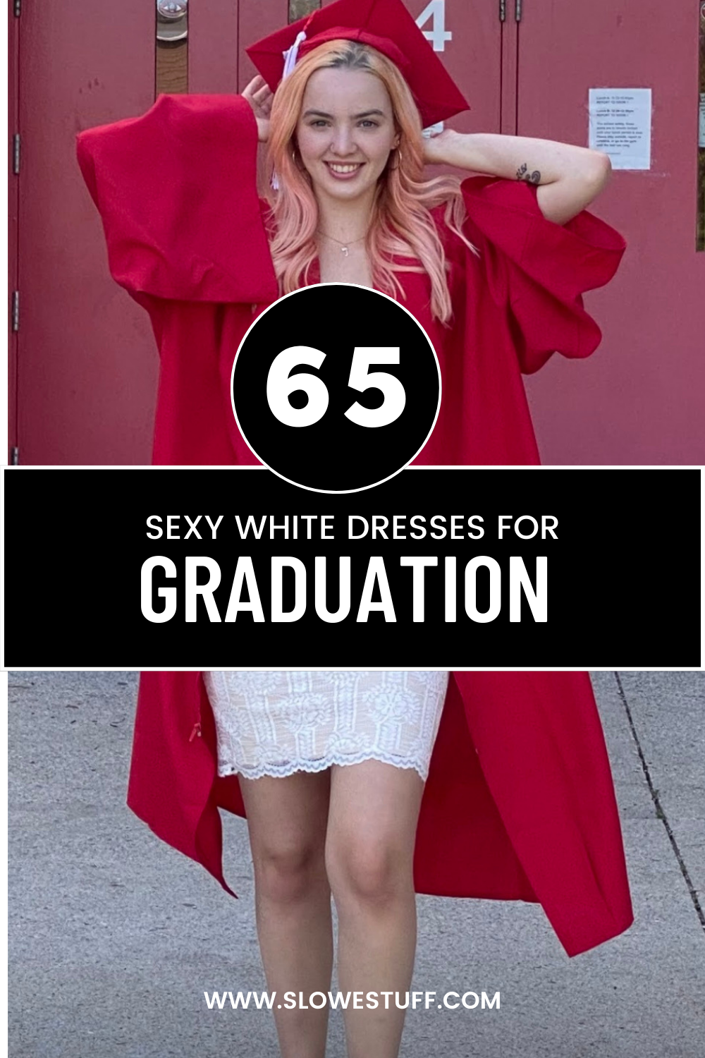 White graduation dresses