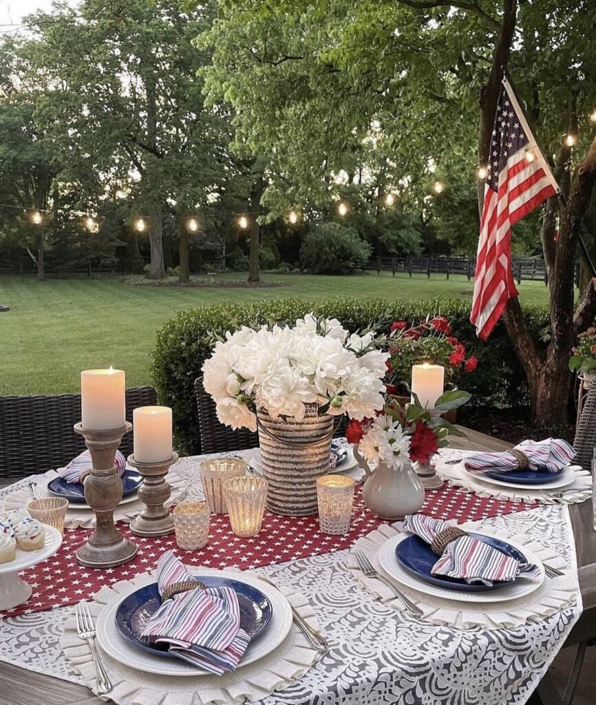 4th of july table decoration idea