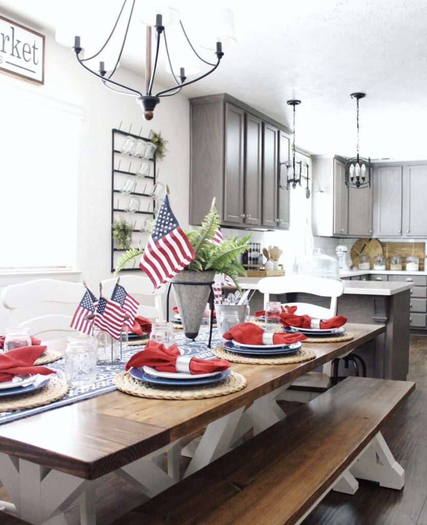 4th of july table setting