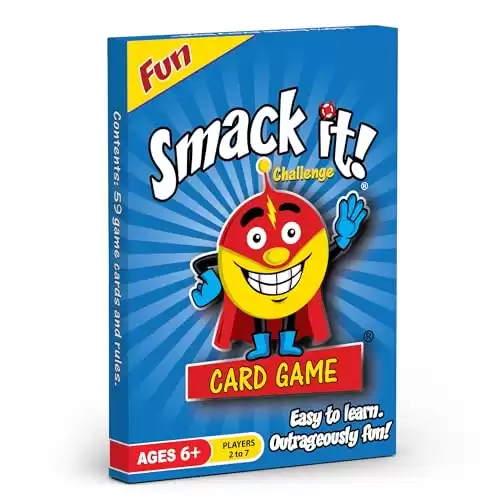 Smack it! Card Game for Kids and Families Ages 6 and Up – Fun, Fast-paced and Easy to Learn – Educational & Family Friendly – a Great Christmas Stocking Stuffer idea or Boy Girl Birthday Gif...