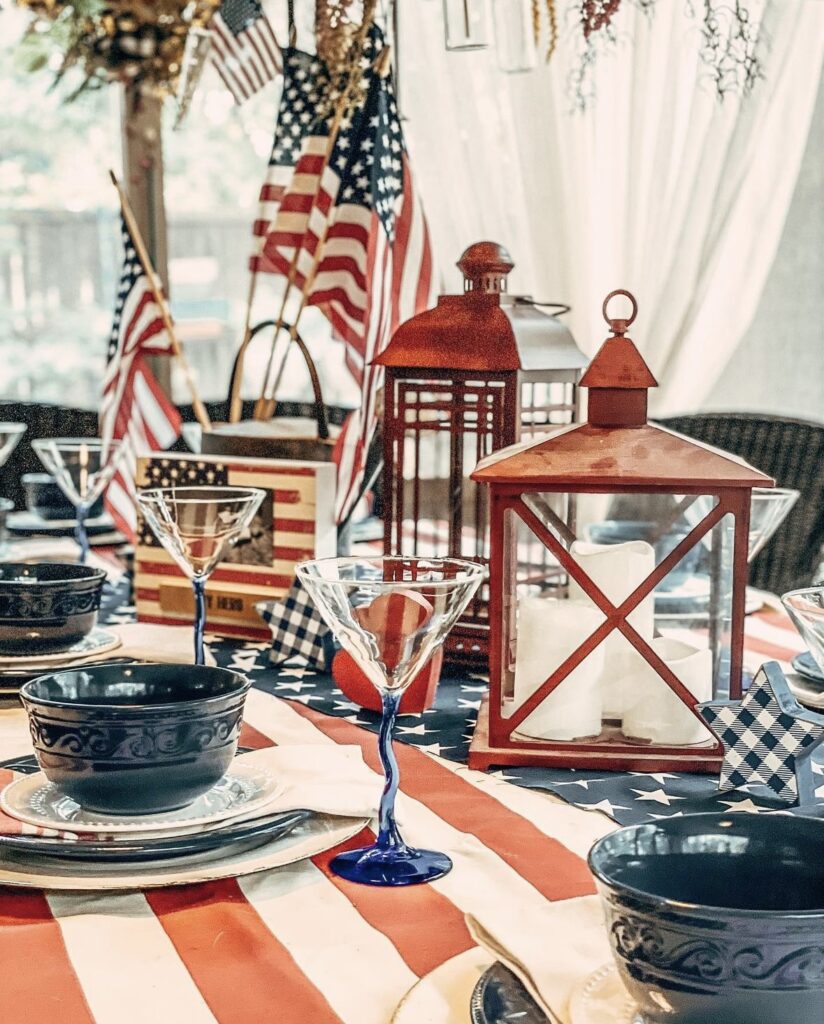 patriotic 4th of july table idea