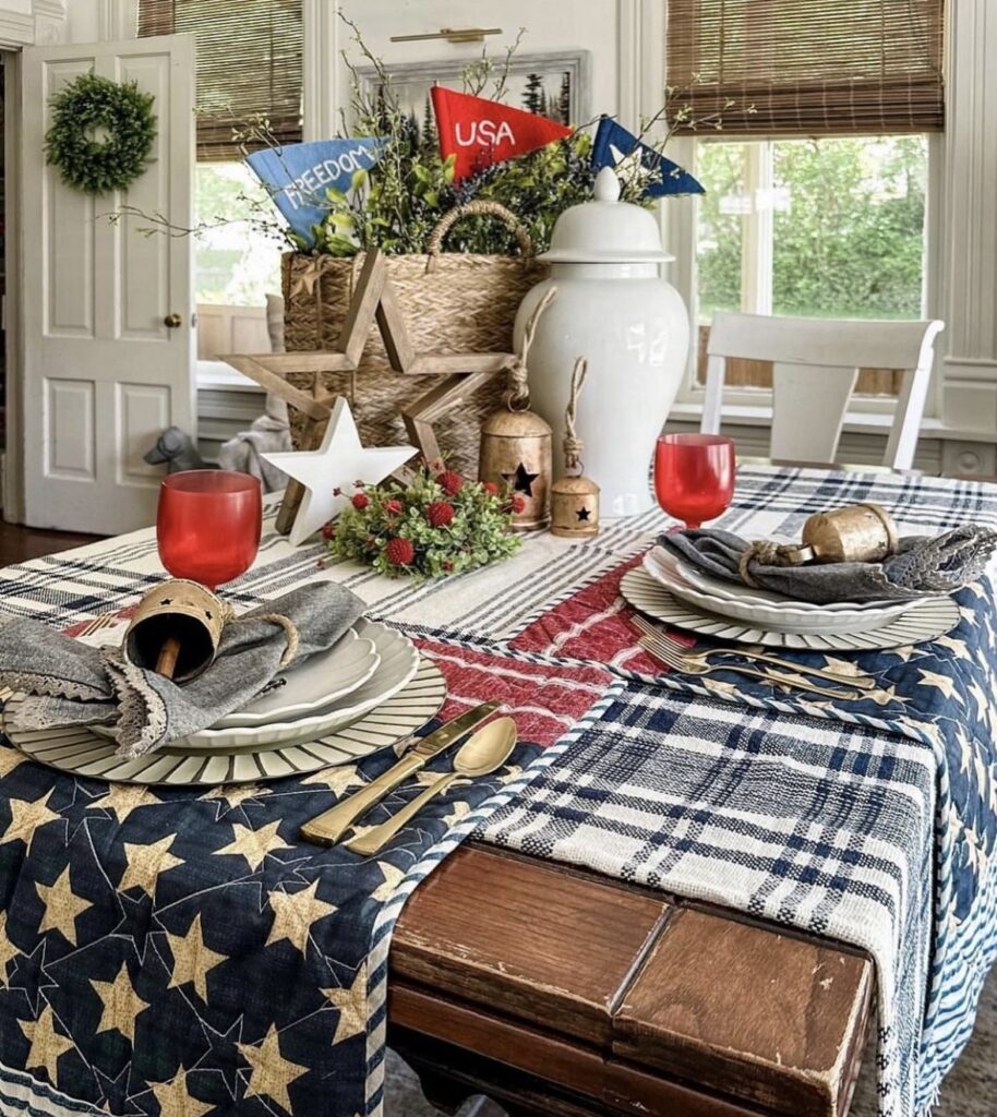 patriotic table decoration ideas for 4th of july