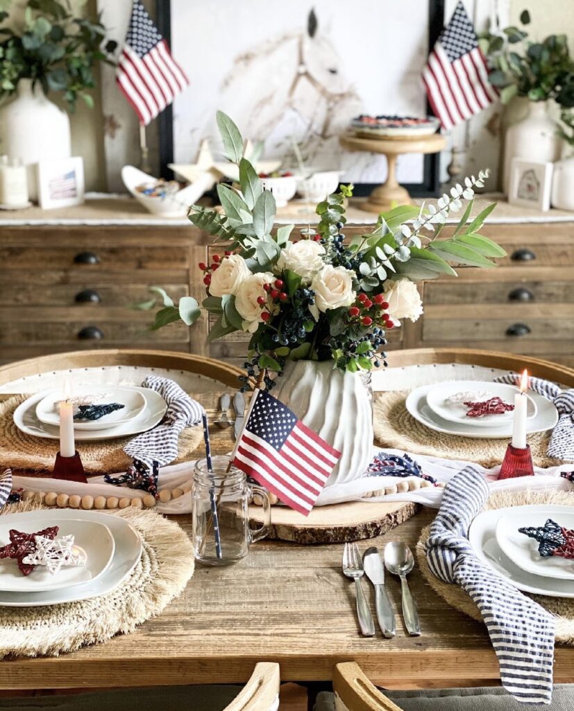 simple 4th of july table