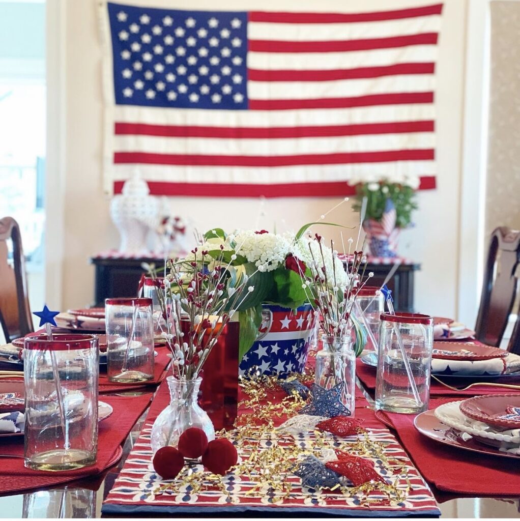 tablescape idea for 4th of July