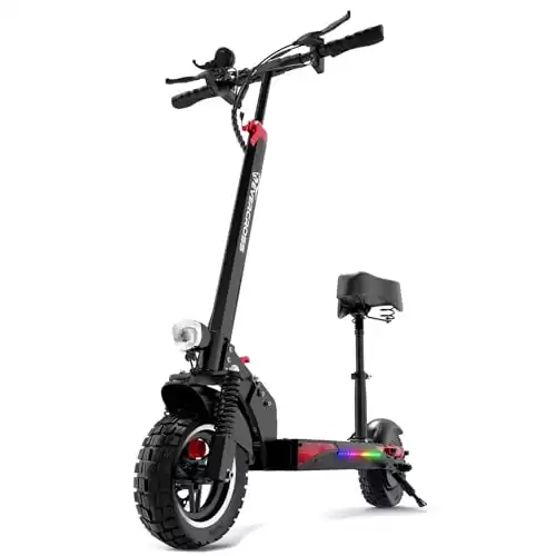EVERCROSS H5 Electric Scooter, Electric Scooter for Adults with 800W Motor, Up to 28MPH & 25 Miles-10'' Solid Tires, E-Scooter with Seat & Dual Braking