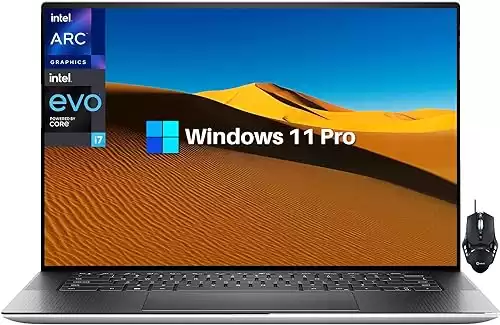 Dell 2024 Newest XPS 15 9530 15.6" FHD+ Business Laptop, 13th Gen Intel Core i7-13700H(Beat i9-12900H), Win11 Pro, 16GB DDR5 RAM, 1TB SSD, Intel Arc A370M, WiFi 6, Backlit Keyboard+Cefesfy Mouse