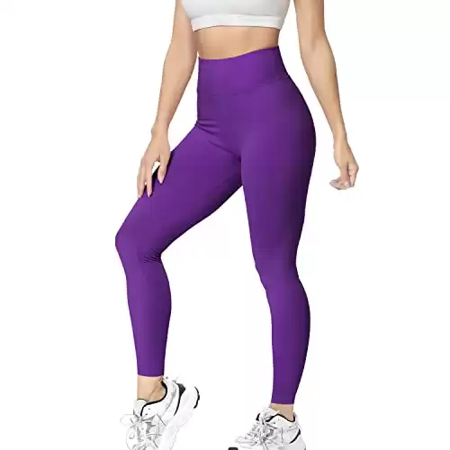 VALANDY Womens High Waisted Yoga Pants Stretch Tummy Control Athletic Workout Running Leggings Plus Size Tights