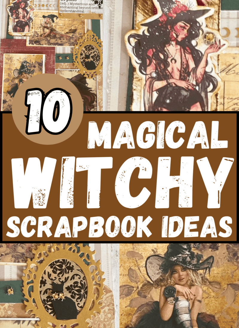 Witchy scrapbook ideas and layouts junk journal