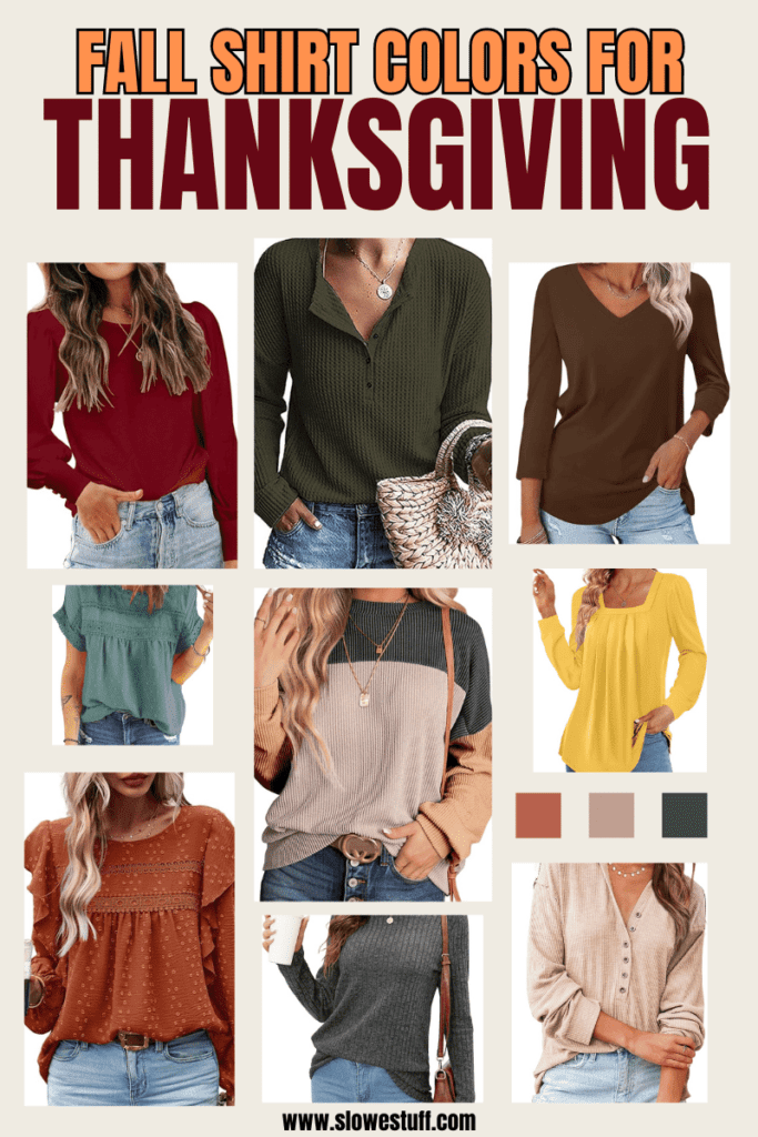 best shirts to wear for thanksgiving in fall colors