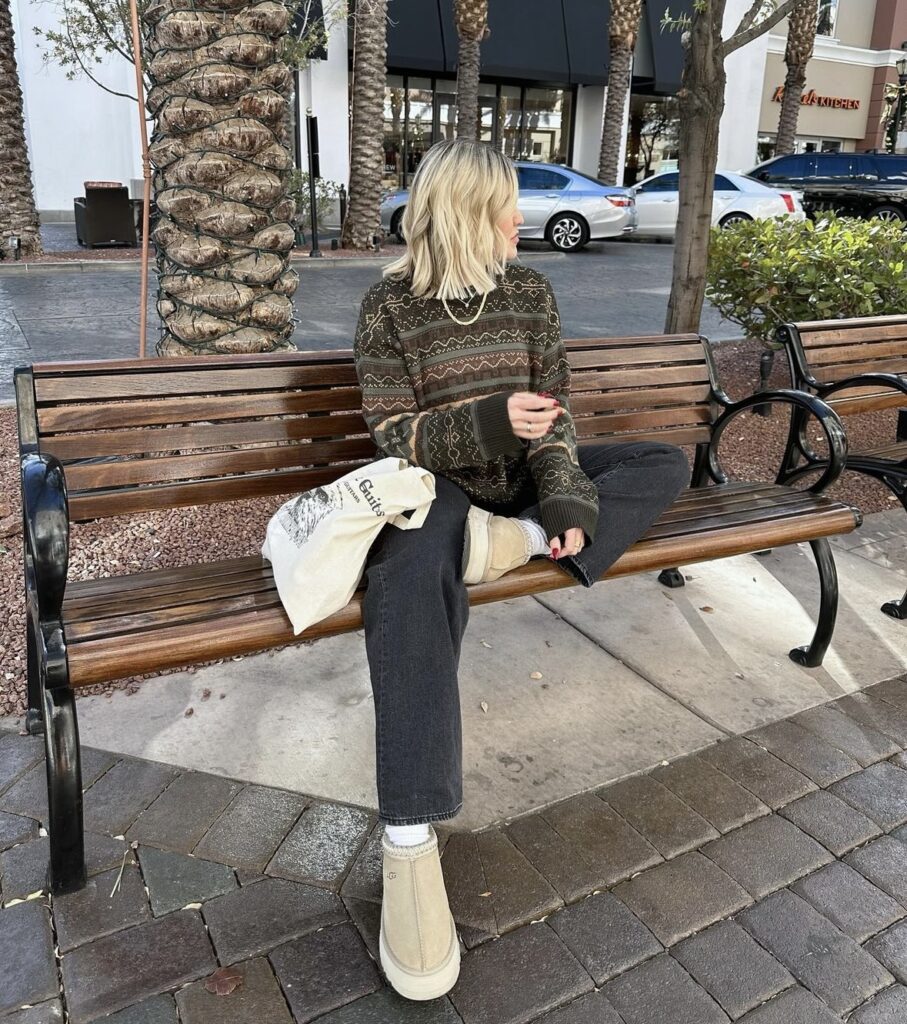 dressy cute grandpa sweater outfit for thanksgiving