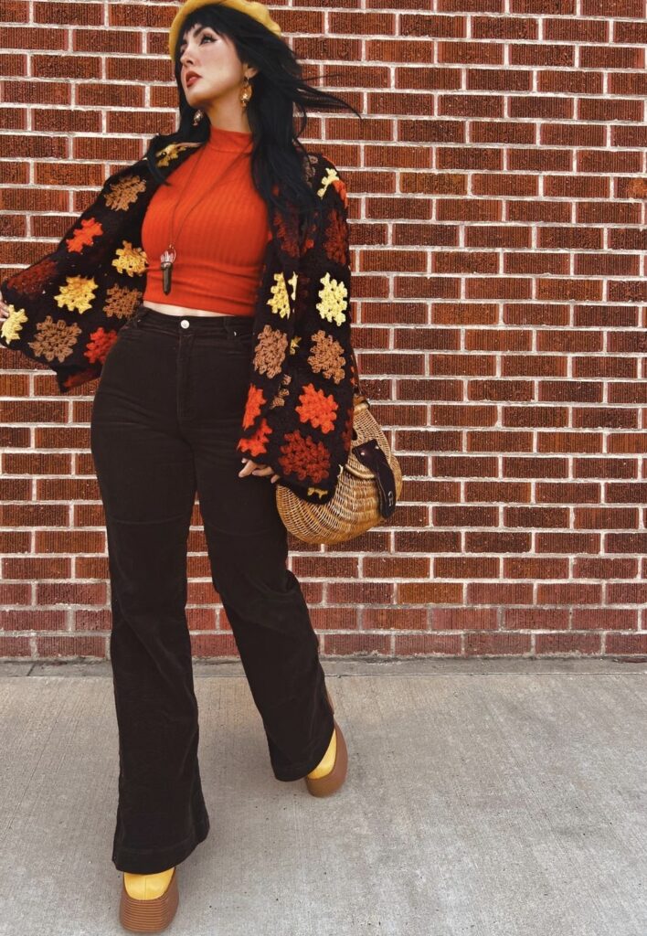 dressy cute thanksgiving outfit in fall colors