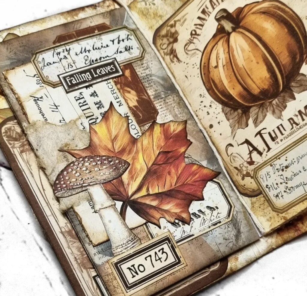 junk journal layout ideas for beautiful fall pages