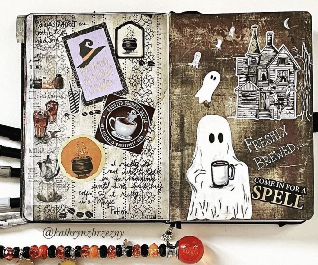 halloween-junk-journal-page-ideas