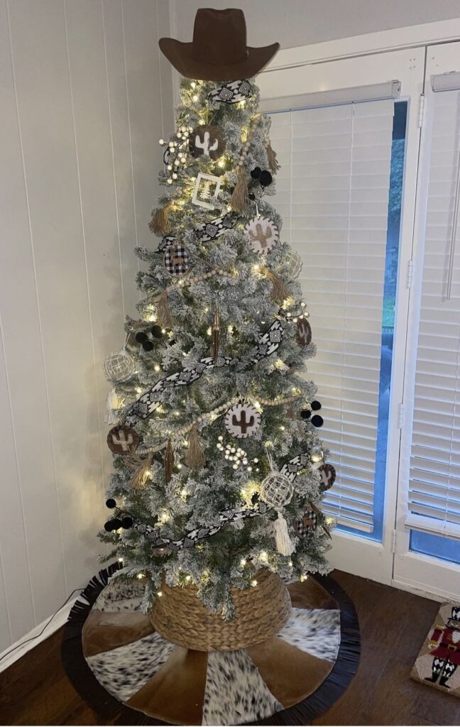 festive western christmas tree theme