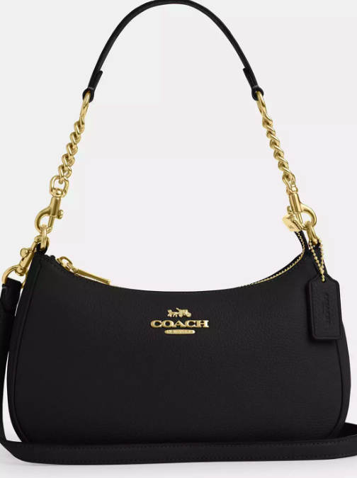 Image of black coach teri shoulder bag for 18 year old gift ideas
