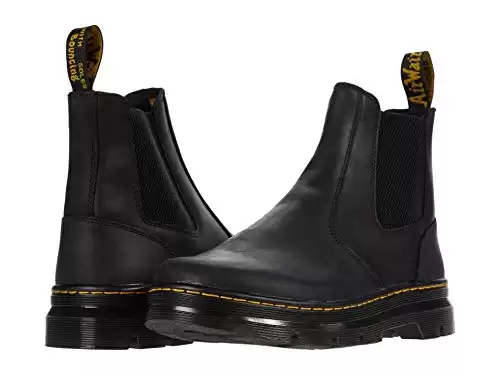 Dr. Martens Unisex Embury Chelsea Boot, Black Wyoming, 7 Women/6 Men