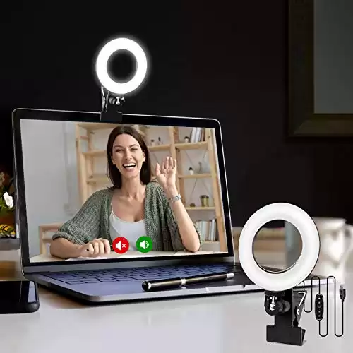 Cyezcor Video Conference Lighting Kit, Ring Light for Monitor Clip On,for Remote Working, Distance Learning,Zoom Call, Self Broadcasting and Live Streaming, Computer Laptop Video Conferencing