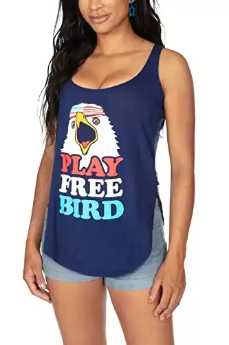 Tipsy Elves Women's USA Play Free Bird Tank Top Size X-Small