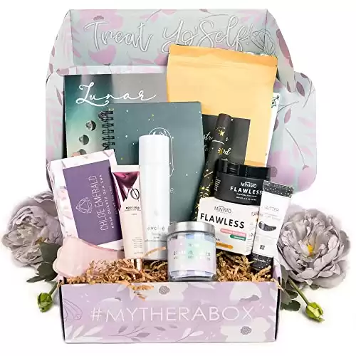 TheraBox Self Care Subscription Box Kit With 8 Pampering Products In Wellness Gift Box -Relaxation Care Package, Gifts For Women