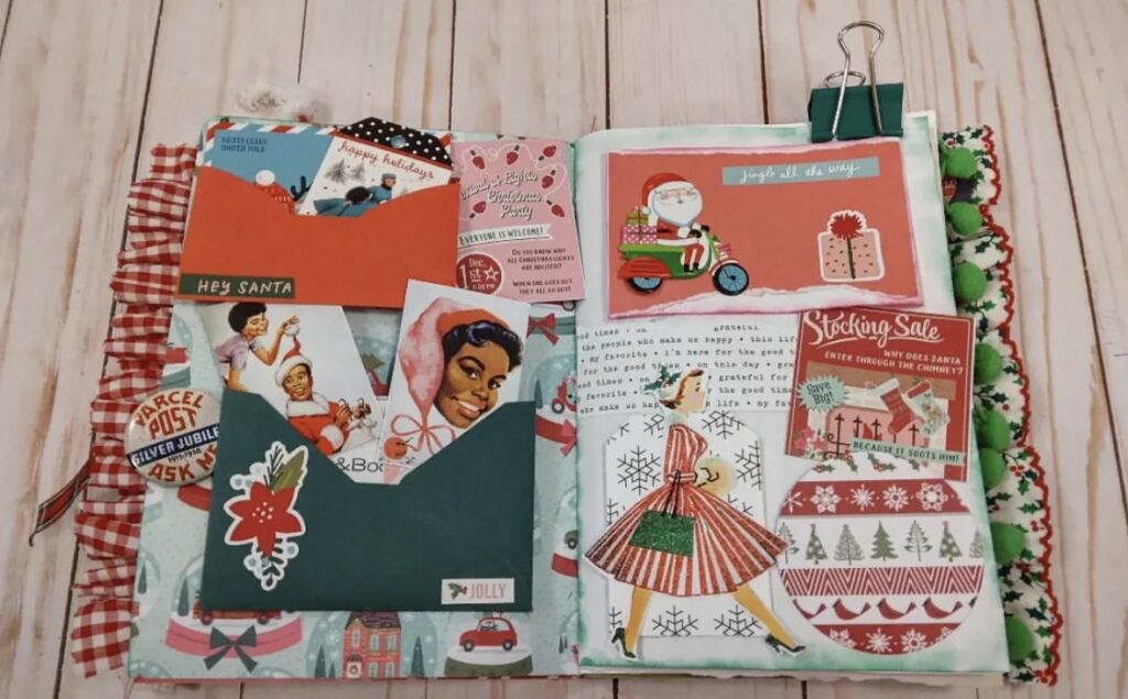 retro christmas scrapbook