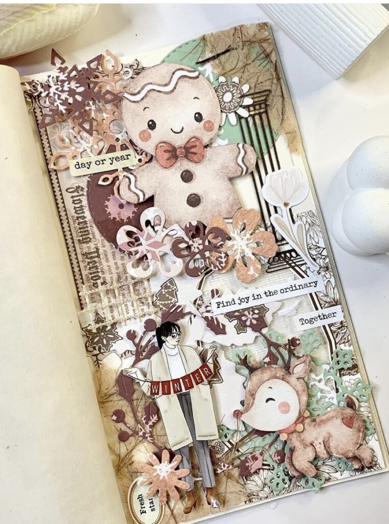 holiday junk journal layouts