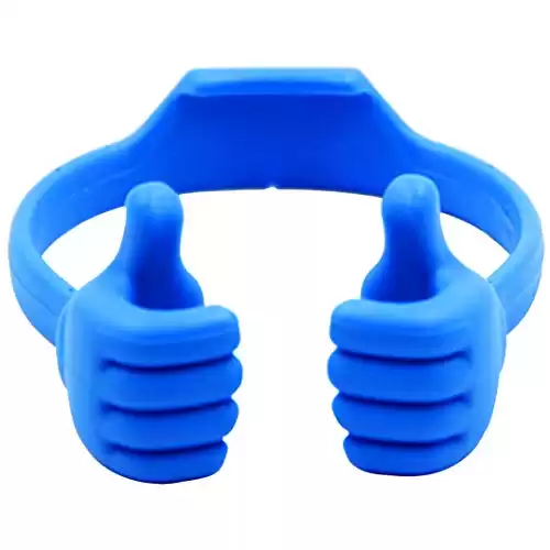 Honsky Universal Flexible Thumb Smartphone Stand Holder - Blue