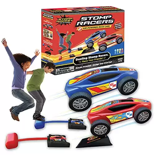 Original Stomp Racers by Stomp Rocket Dueling Car Launcher for Kids 2 Race Cars, 2 Launch Pads Perfect Toy and Gift for Boys or Girls Age 5+ Years Old Indoor and Outdoo...