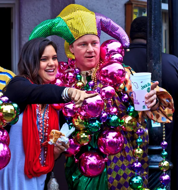 Mardi Gras outfits for men with purple green and gold outfit ideas and festive accessories