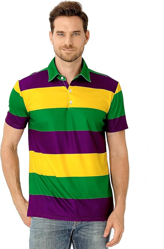 Men's Novelty Golf Polo Short Sleeve Shirt