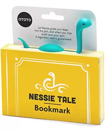 OTOTO Nessie Tale Book Mark - Turquoise Pagekeeper Bookmark - Unique Gifts for Readers, Women & Men - Pretty Lightweight Plastic Manga Bookmark for Girls, Boys, Kids