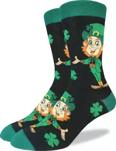 Good Luck Sock Men's St. Patrick's Day Leprechaun Socks, Adult