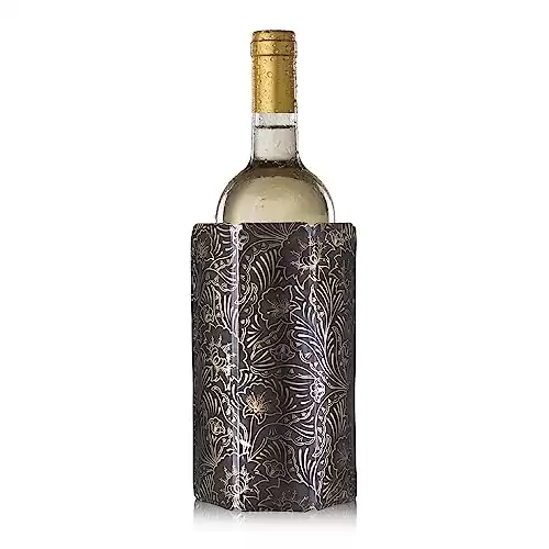 Vacu Vin Active Cooler Wine Chiller - Reusable, Flexible Wine Bottle Cooler - Royal Gold - Wine Cooler Sleeve For Standard Size Bottles - Insulated Wine Bottle Chiller to Keep Wine Cold