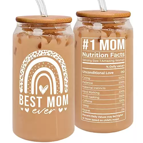 Gifts for Mom from Daughter Son - Mom Gifts - Mothers Day Gifts, Mothers Day Gifts for Mom Wife - Mom Birthday Gifts, Birthday Gifts for Mom - Mother Gifts, New Mom Gifts for Women - 16 Oz Can Glass