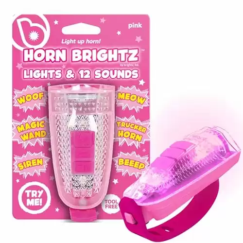 Brightz Girls Bicycle Horn Bike Accessories for Kids Scooter Accessories Bike Lights LED Bike Horn Light 5 6 7 8 9 10 11 Year Old