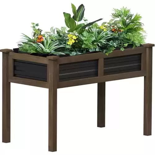 GDLF Raised Garden Bed Heavy Duty Metal Planter Box for Backyard, Patio, Balcony 47 x24 x30