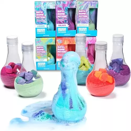 Tub Works® Kids Bath Bomb Potion Bath Toy, Variety 6 Pack | Nontoxic | Fizzes, Foams & Bubbles with an Eruption of Color | Interactive Bath Bombs for Kids | Fun Science Toddler & Kids Bath To...