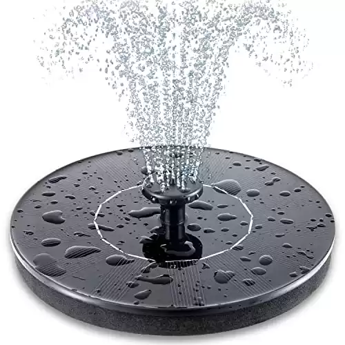 Mademax Solar Bird Bath Fountain Pump, Upgrade 1.4W Solar Fountain with 6 Nozzle, Free Standing Floating Solar Powered Water Fountain Pump for Bird Bath, Garden, Pond, Pool, Outdoor