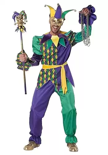 California Costumes Men's Deluxe Mardi Gras Jester