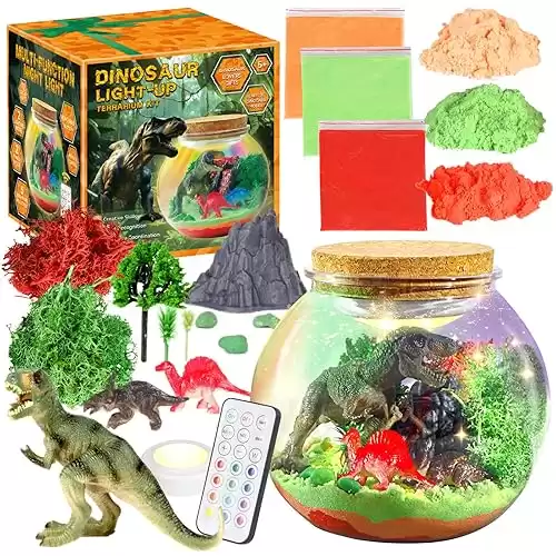 Dinosaur Terrarium Kit for Kids -Dinosaur Kid Painting Crafts Kits - Birthday Gift for Boys Age 5-7 8-12 Years Old -Arts and Crafts for Boys and Kids - Dinosaur Toys