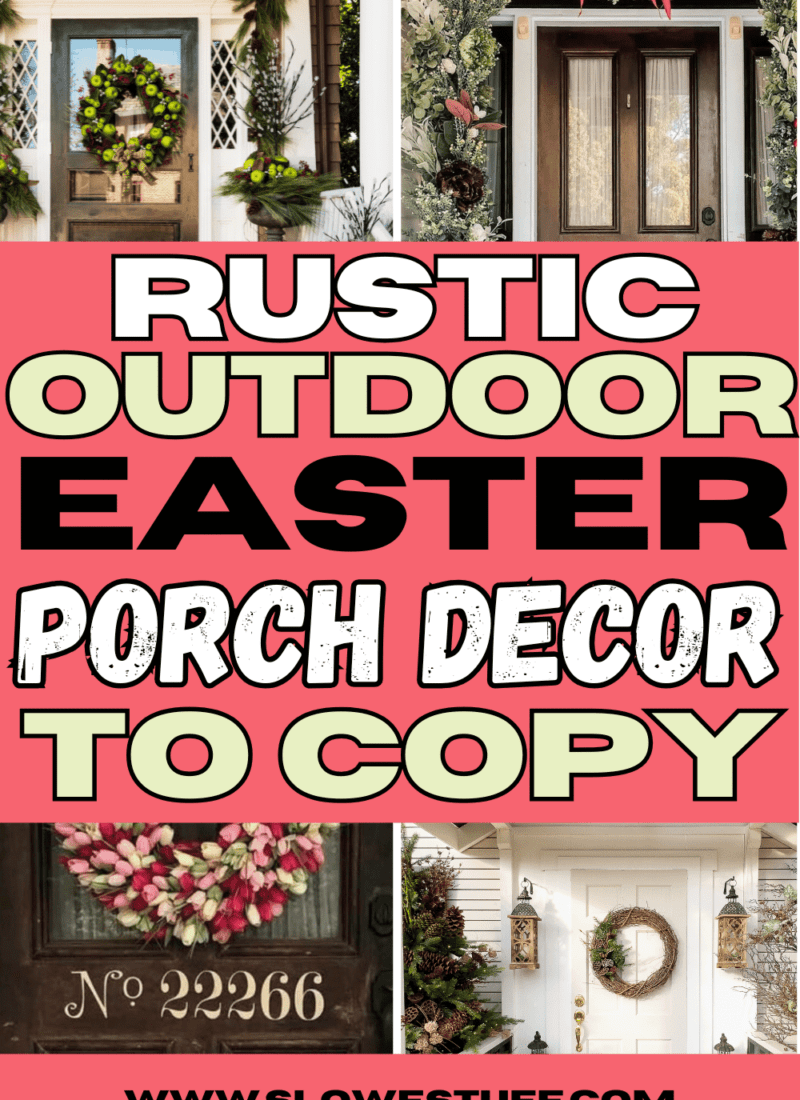 Rustic Spring Outdoor Easter Porch Decorations to Inspire