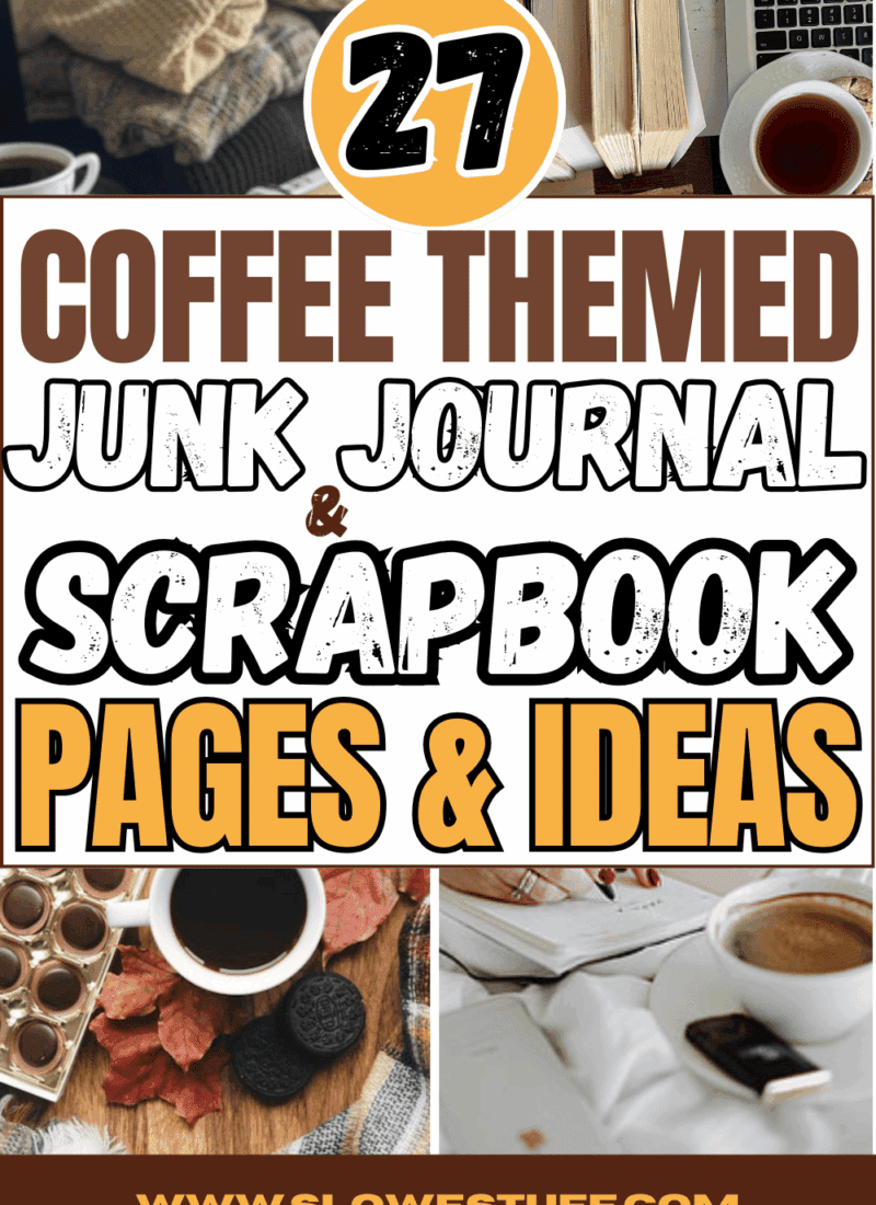 27 Delicious Coffee Theme Scrapbook Pages & Journal Ideas