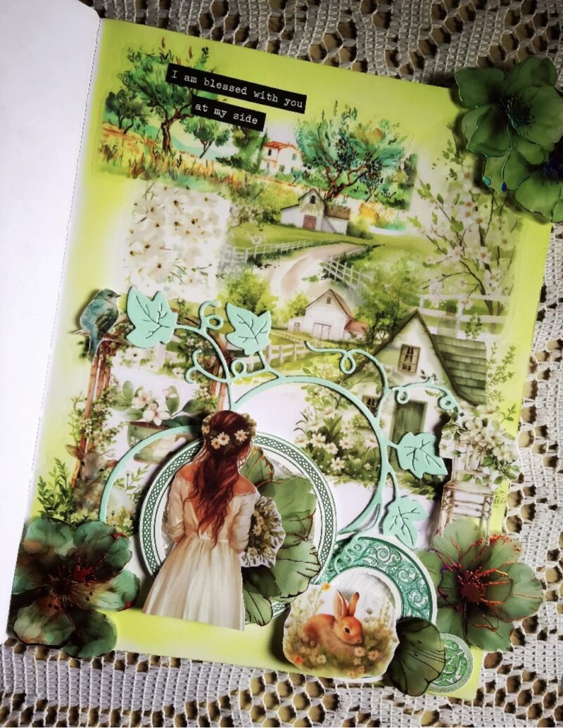 25 Fresh Green Scrapbook Ideas & Junk Journal Layouts - The Slowestuff Blog