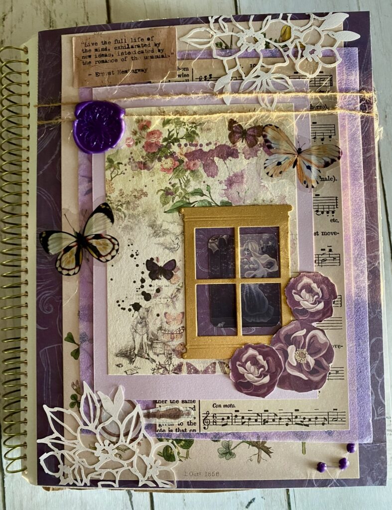 Purple scrapbook ideas featuring creative layouts, magical junk journal spreads, and enchanting purple hues in a variety of shades like lilac, plum, and lavender — perfect inspiration for scrapbookers and paper crafters.